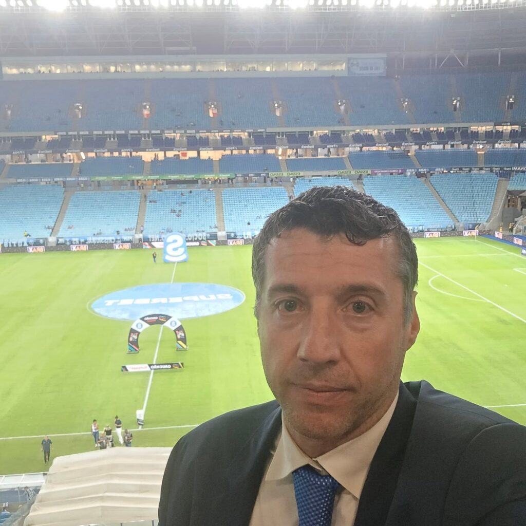 Marcelo Robalinho, da Think Ball, na Arena do Grêmio (Foto: Reprodução/Instagram)