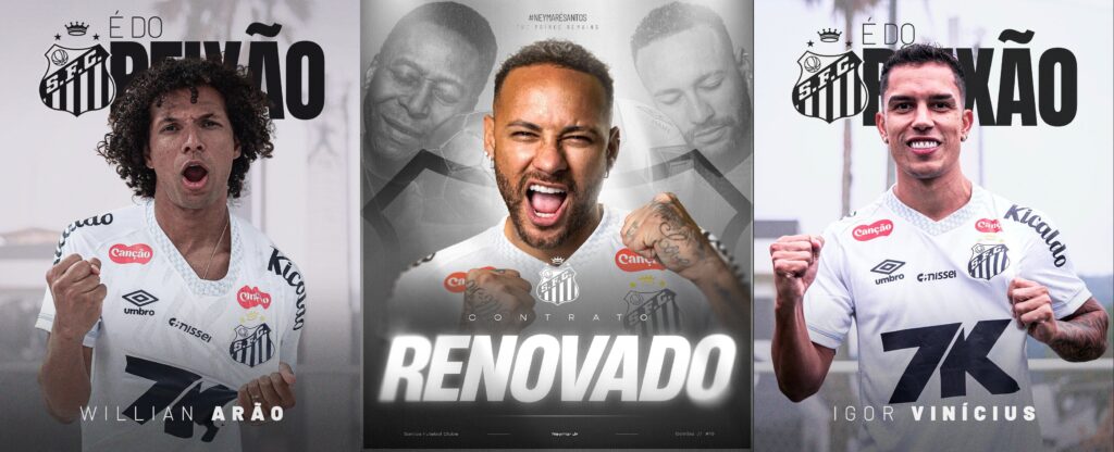 Além da renovação de Neymar, Santos anuncia as contratações de William Arão e Igor Vinícius