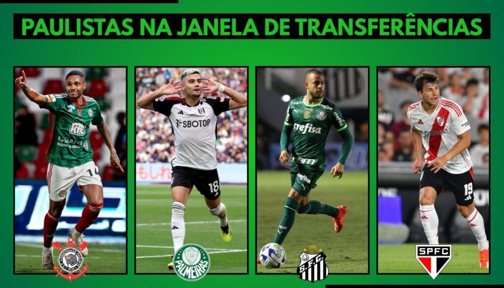 Janela de transferências do futebol paulista: Corinthians, Palmeiras, Santos e São Paulo movimentam período de contratações