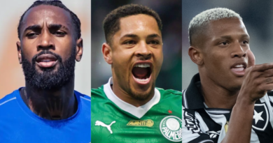 Gerson (Cruzeiro), Vitor Roque Palmeiras) e Danilo (Botafogo) são as três contratações mais caras do futebol brasileiro na história