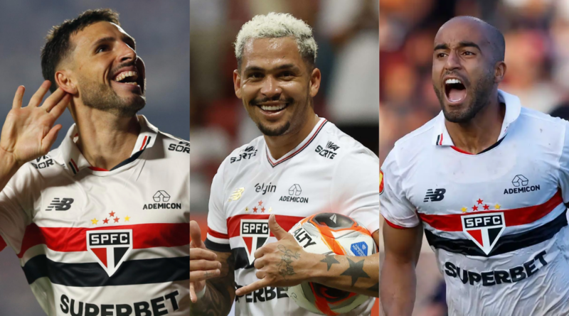 Descubra quem é a maior vítima de Calleri, Luciano e Lucas Moura, do São Paulo