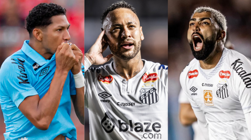 Descubra quem é a maior vítima de Neymar, Gabigol e Rony, trio de ataque do Santos