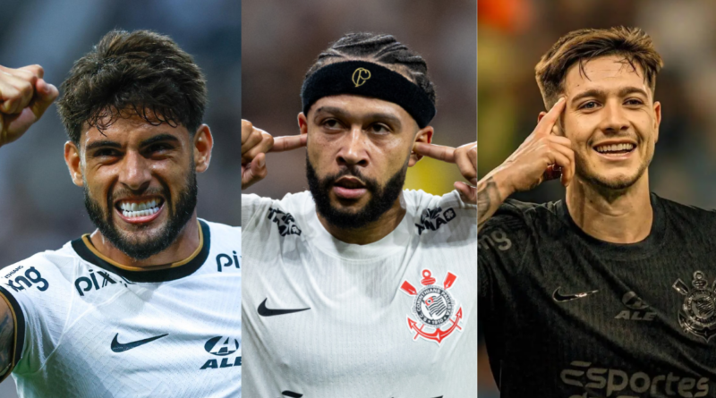 Descubra quem é a maior vítima de Yuri Alberto, Memphis Depay e Rodrigo Garro, do Corinthians