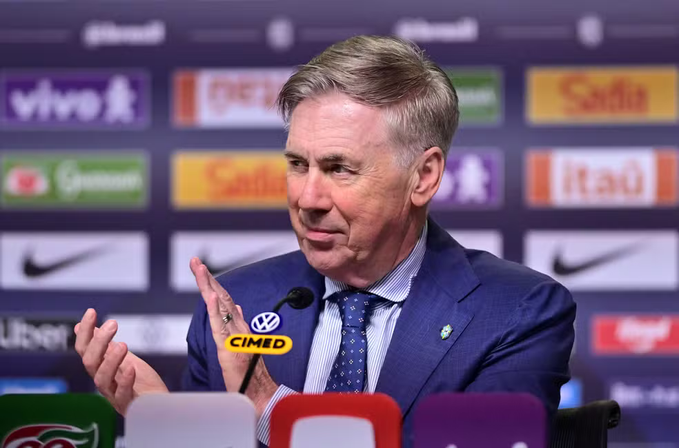 treinador Carlo Ancelotti anuncia lista de convocados para amistosos da Seleção Brasileira contra França e Croácia