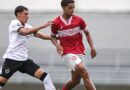 Cauã Ávila, volante do CRB em jogo contra o Atlético-MG no Brasileiro Série B Sub-20