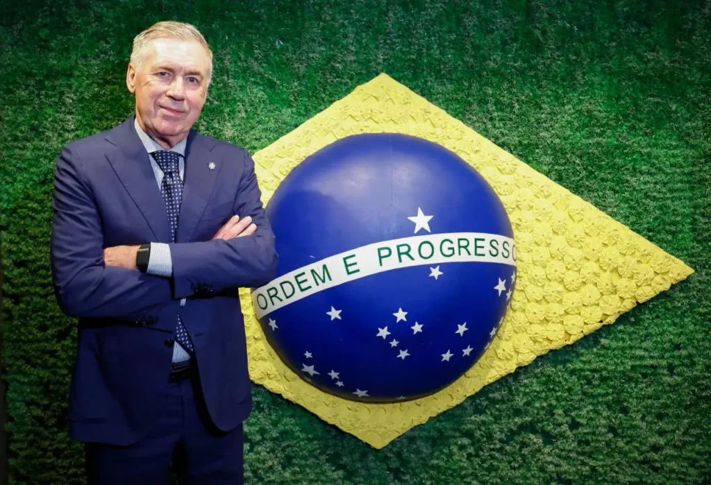Carlo Ancelotti renovou seu contrato com a Seleção Brasileira até 2023