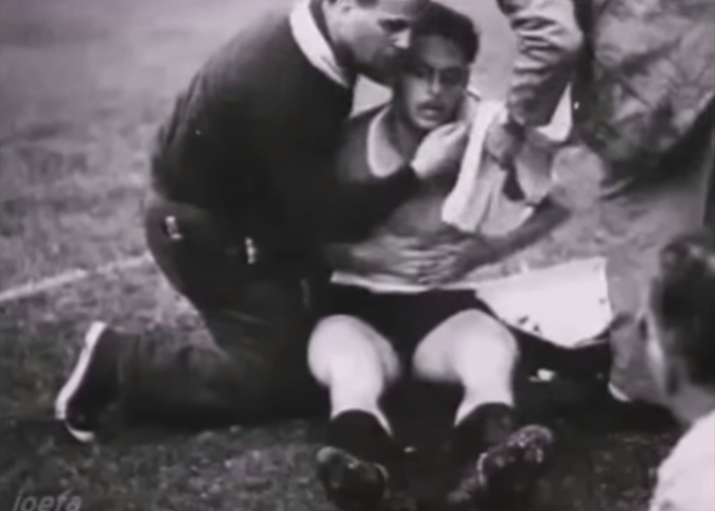Juan Hohberg, o jogador uruguaio que morreu em campo durante semifinal da Copa do Mundo de 1954, mas foi reanimado e voltou a jogar