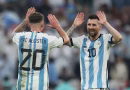 Mac Allister e Messi pela seleção da Argentina