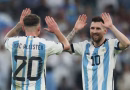 Mac Allister e Messi pela seleção da Argentina