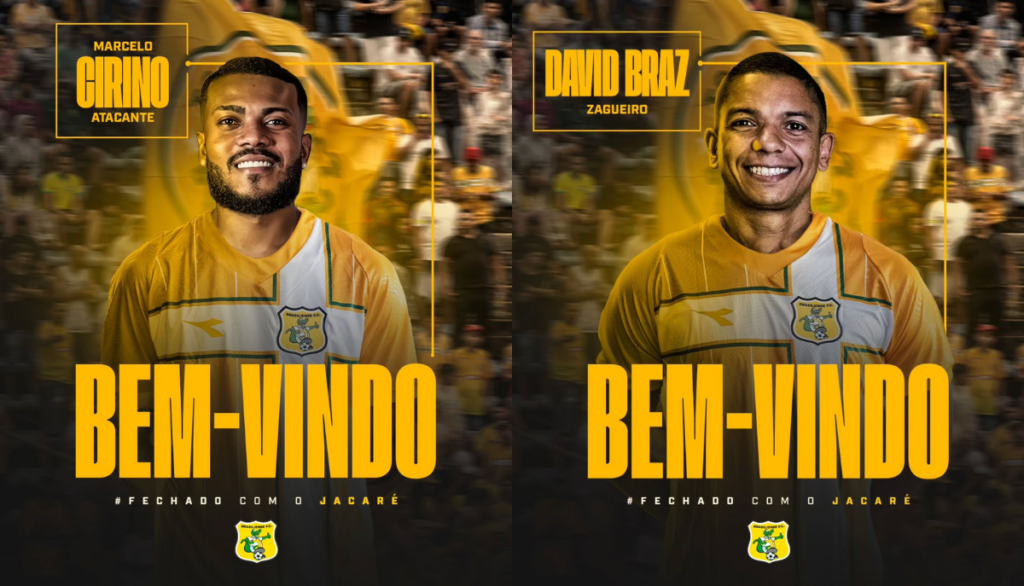 Marcelo Cirino e David Braz são anunciados pelo Brasiliense