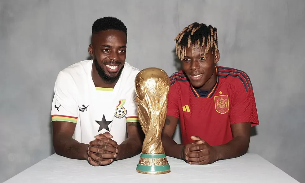 Irmãos Willians na Copa do Mundo 2026 por Gana e Espanha