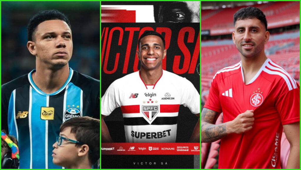Mercado da bola da Série A tem reforços no São Paulo, Inter e Remo, e saídas no Botafogo e Grêmio