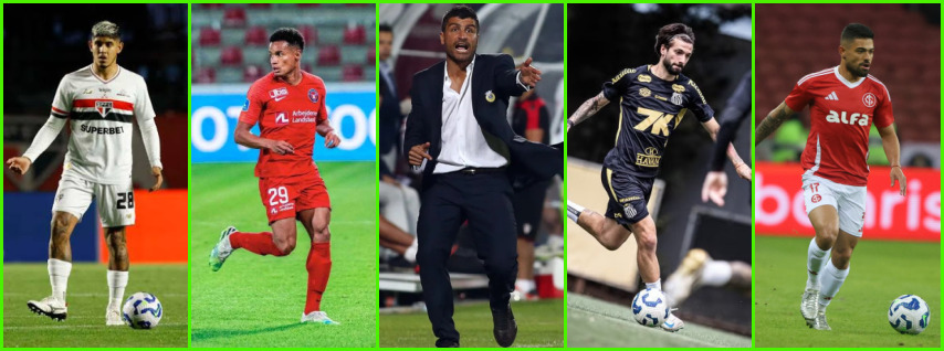 Mercado do Brasileirão: São Paulo, Vasco, Botafogo, Grêmio e Inter movimentam janela; veja as principais negociações