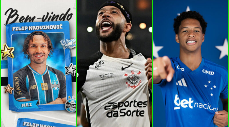 Transferências na janela do futebol brasileiro: croata no Grêmio, renovação de Memphis no Corinthians e jovem Zé Lucas no cruzeiro