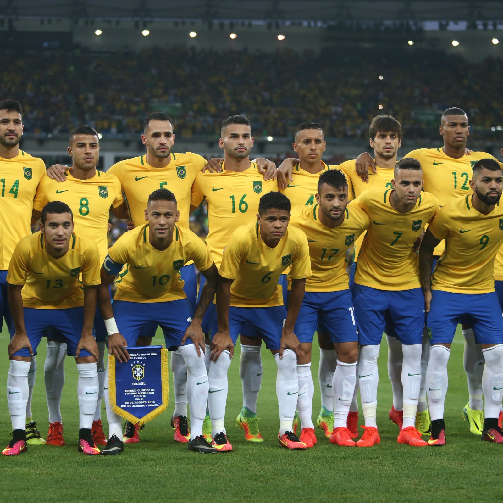 Campeões olímpicos pelo Brasil em 2016 (Foto: Lucas Figueiredo/CBF)