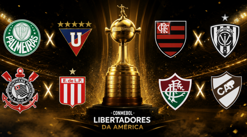 Palmeiras, Corinthians, Flamengo e Fluminense nas quartas de final da Libertadores; análise dos confrontos Quartas de final da Libertadores 2026 tem Palmeiras x LDU, Corinthians x Estudiantes, Flamengo x Independiente del Valle e Fluminense x Platense
