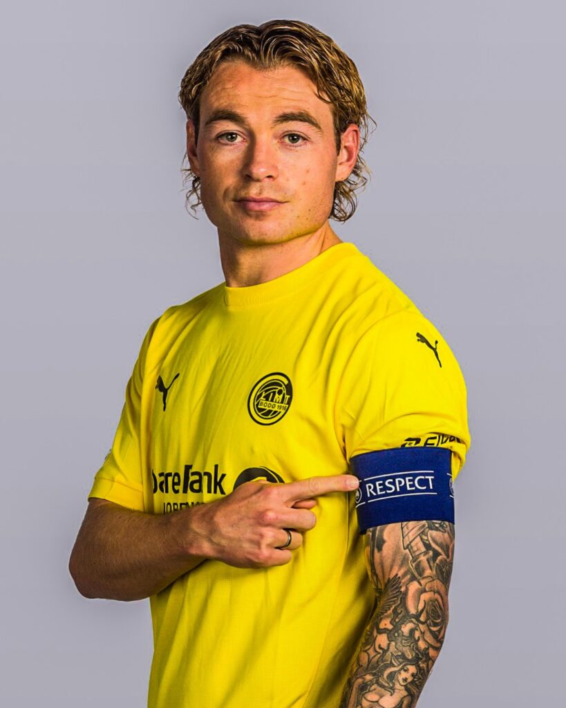 O capitão Patrick Berg é o principal jogador do Bodø/Glimt na Champions League 2026/2027