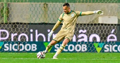 Goleiro Bruno Brígido em campo pelo América-MG na Série B